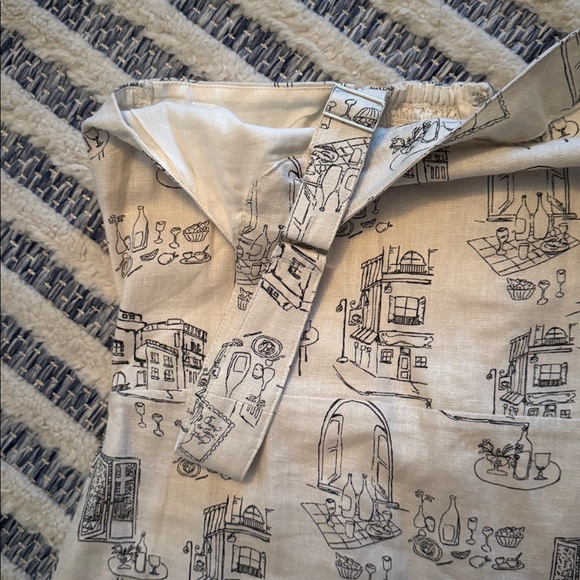 Abercrombie & Fitch Cream Graphic Dress - Picture 6 of 8